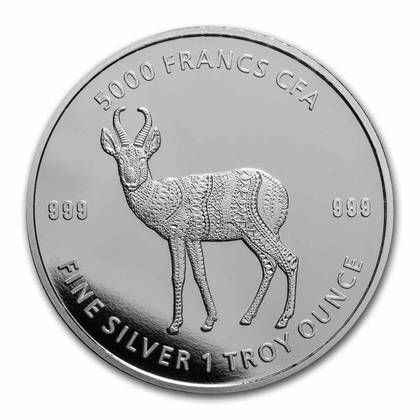 Srebrna moneta Czad Mandala Antylopa 1 oz 2021