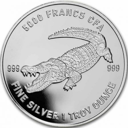 Srebrna moneta Czad Mandala Krokodyl 1 oz 2022