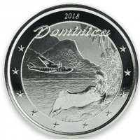 Srebrna moneta Dominika / Nature Isle  Dominica (Eastern Caribbean 3 ) - 1 oz    2018  r.