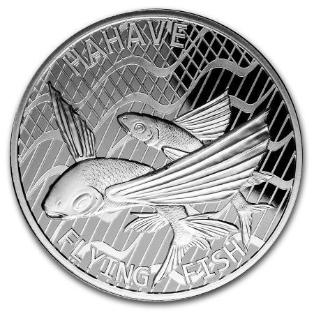 Srebrna moneta Flying Fish , Tokelau 1 oz  2020