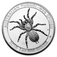 Srebrna moneta  Funnel Web Spider  1 oz  2015 (patyna)