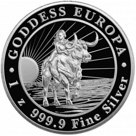 Srebrna moneta Goddess  Europa 1 oz   2021 (rysy)