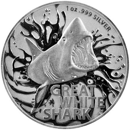 Srebrna moneta Great White Shark  1 oz 2021