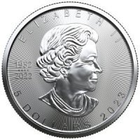 Srebrna moneta  Kanadyjski  Liść Klonowy  1 oz  2023