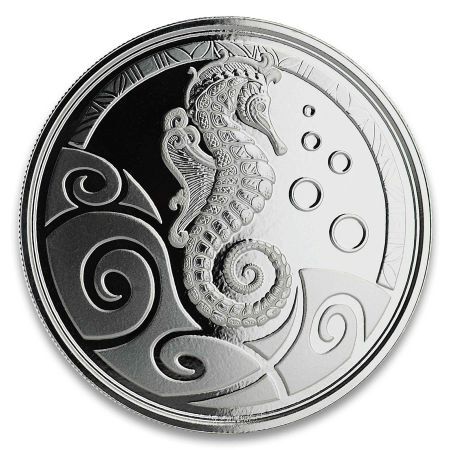 Srebrna moneta Konik Morski / Seahorse  Samoa - 1 oz   2019