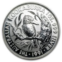 Srebrna moneta Kookaburra  1 oz   1991