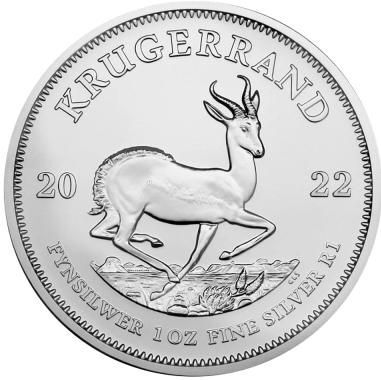 Srebrna moneta  Krugerrand  1 oz  2022 (patyna / milk spot)