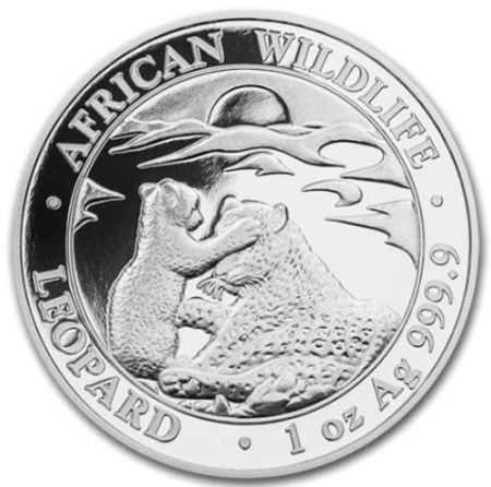 Srebrna moneta  Lampart  / Somalia Leopard 1 oz  2019