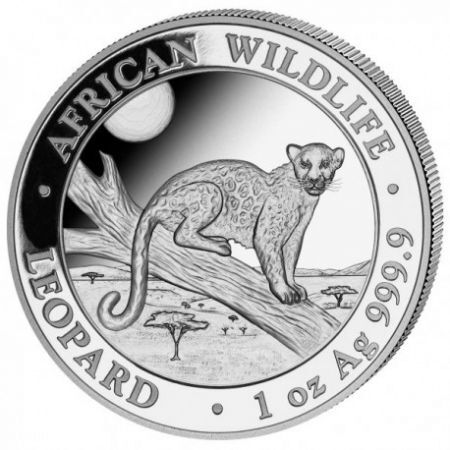 Srebrna moneta  Lampart  / Somalia Leopard 1 oz  2021