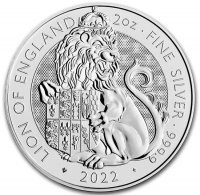 Srebrna moneta Lion Of England - The Royal Tudor Beasts , 2 oz , 2022