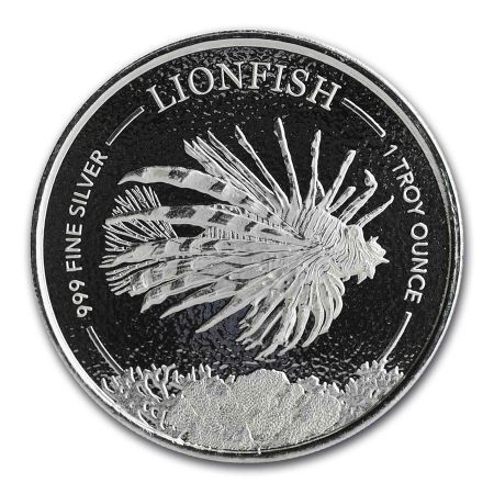 Srebrna moneta Lionfish , Barbados  1 oz  2019