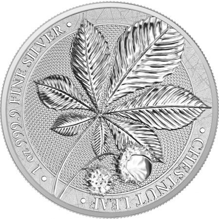 Srebrna moneta Liść Kasztanowca / Chestnut Leaf  1 oz 2021