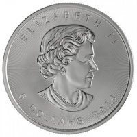 Srebrna moneta  Liść Klonu   (Maple Leaf)   1 oz   2014