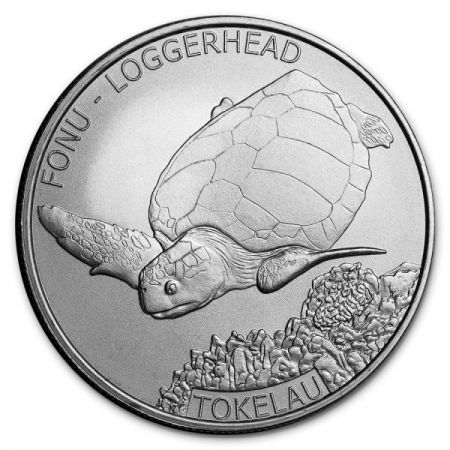 Srebrna moneta  Loggerhead Turtle , Tokelau  1 oz