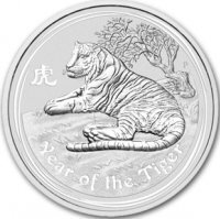 Srebrna moneta Lunar II  Tiger 2 Oz. 2010