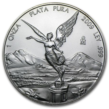 Srebrna moneta  Meksykański Libertad 1 oz   2009  r (patyna)