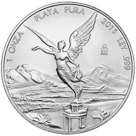 Srebrna moneta  Meksykański Libertad 1 oz   2015  r (patyna/milk spot)