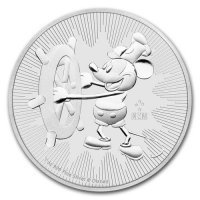 Srebrna moneta Parowiec Willie / Steamboat Willie   1 oz   2017 r