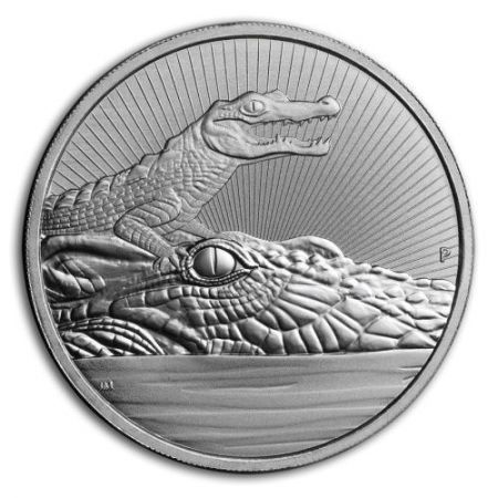 Srebrna moneta  Perth Mint  Krokodyl  10 oz.  2019