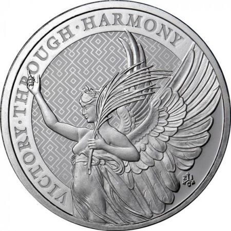 Srebrna moneta  Queen Virtues, Saint Hellena 1 oz  2021