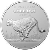 Srebrna moneta  RAM  Australia ZOO - Cheetah  1 oz 2021