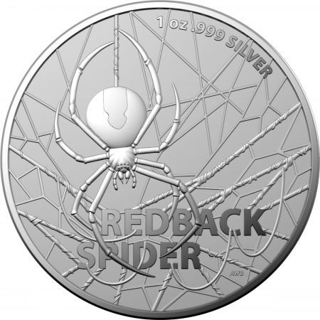 Srebrna moneta Redback Spider  1 oz  2020 (milk spot)
