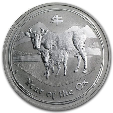 Srebrna moneta Rok Bawołu  / Lunar II  OX  1 Oz  2009