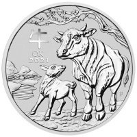Srebrna moneta Rok Bawołu / Lunar III OX 1/2  oz.  2021