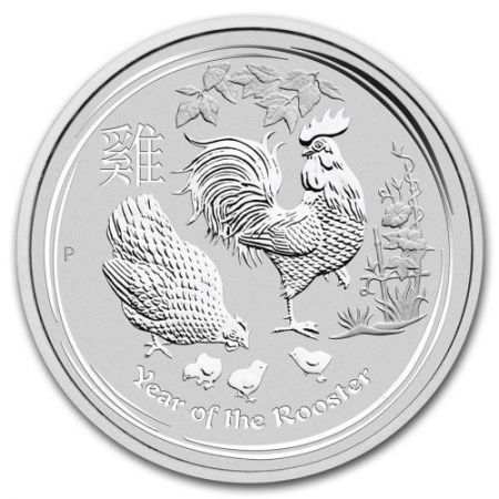 Srebrna moneta Rok Koguta / Lunar II Rooster 1/2 Oz. 2017