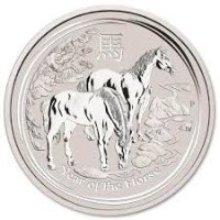 Srebrna moneta Rok  Konia   10 Oz.  2014