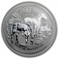 Srebrna moneta Rok Konia  / Lunar II  Horse 1 Oz  2014
