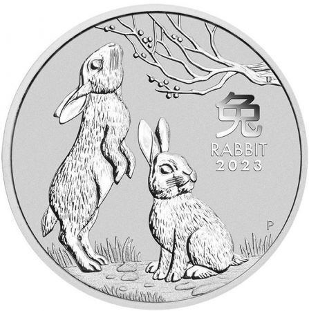 Srebrna moneta Rok Królika / Lunar III Rabbit 1 oz.  2023