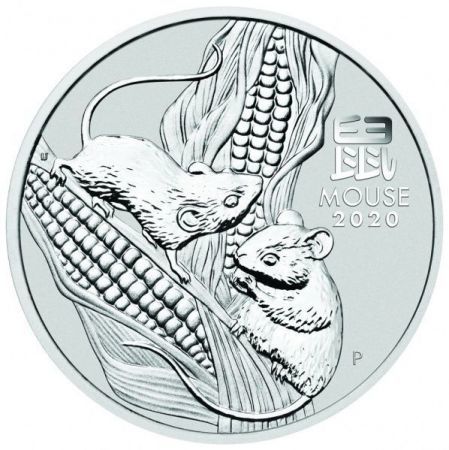 Srebrna moneta Rok Myszy / Lunar III Mouse  1/2 Oz.  2020 (Australia)
