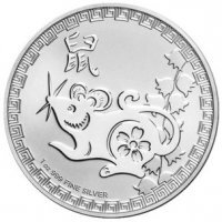 Srebrna moneta  Rok Myszy , Niue   1  oz   2020