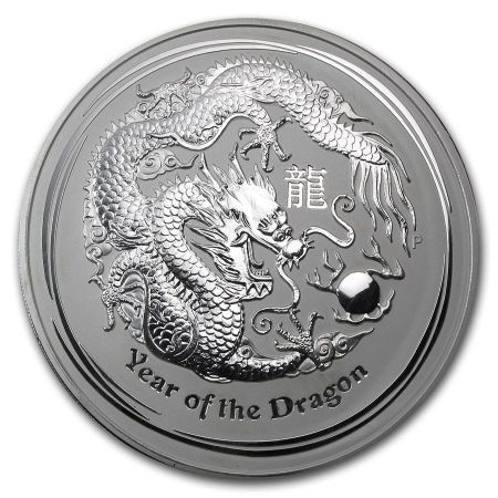 Srebrna moneta Rok Smoka / Lunar Dragon    1 kg.  2012