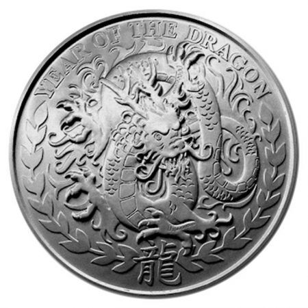 Srebrna moneta Rok Smoka,  Somaliland  1 oz 2012