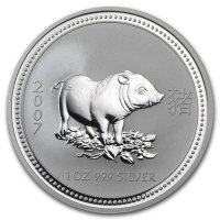 Srebrna moneta Rok Świni / Lunar I 1 Oz.  2007