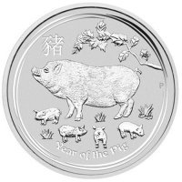 Srebrna moneta Rok Świni / Lunar II Pig 1 Oz.  2019 (Australia)