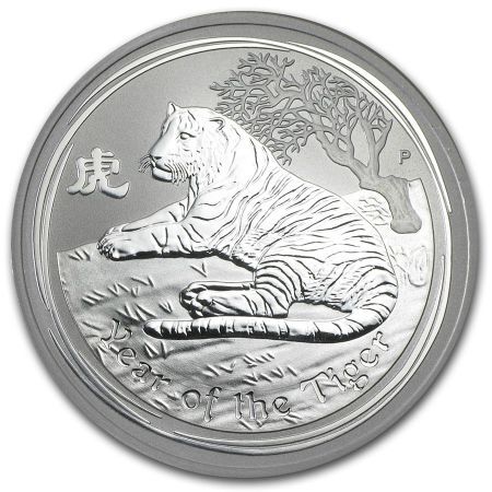 Srebrna moneta Rok Tygrysa  / Lunar II  Tiger 1 Oz  2010