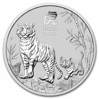 Srebrna moneta Rok Tygrysa / Lunar III Tiger  1/2 Oz.  2022  (Australia)
