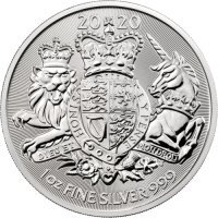 Srebrna moneta Royal Arms  1 oz 2020 (milk spot)