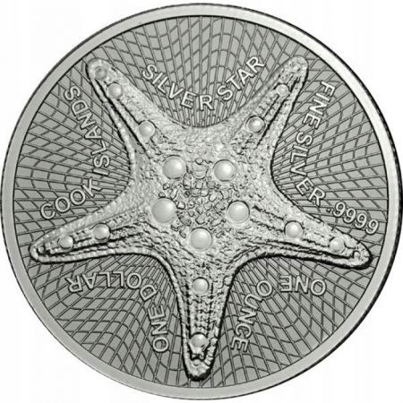 Srebrna moneta Rozgwiazda , Cook Island    1 oz   2021