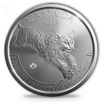 Srebrna moneta Ryś /  Predator Lynx 1 oz   2017  r (milk spot)