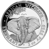 Srebrna moneta  Słoń Somalijski  2  oz   2021  r