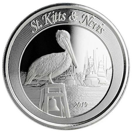 Srebrna moneta St. Kitts & Nevis / Pelikan (EC8 II ) - 1 oz    2019  r.