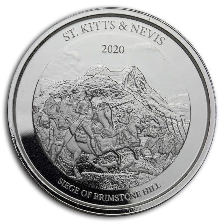 Srebrna moneta St. Kitts & Nevis / Siege of Brimstone Hill (EC8 II ) - 1 oz    2020