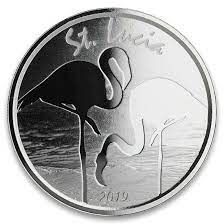 Srebrna moneta St. Lucia / Flaming (EC8 ) - 1 oz    2019