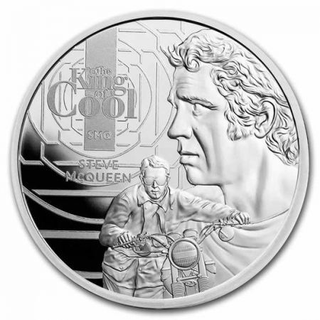 Srebrna moneta Steve McQueen  - The King of the Cool  1 oz  2021