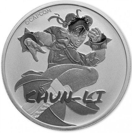 Srebrna moneta  Street Fighter - Chun Li , Tuvalu  1 oz   2022