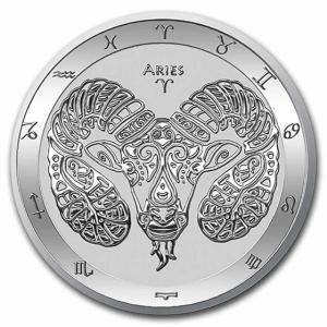 Srebrna moneta  Tokelau  Zodiac  - BARAN  1 oz 2022